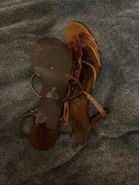 Women’s Brown Strappy Heeled Sandals